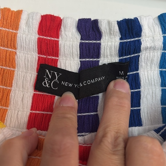 New York & Company Multicolor Striped Maxi Skirt - Picture 2 of 3